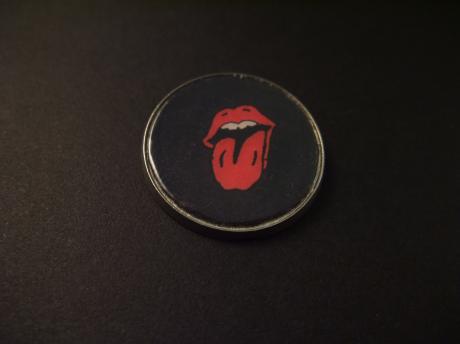 Rolling Stones logo rond zwart-rood